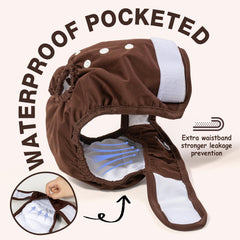 Pet Soft female diapers fabric close-up highlighting soft reusable material