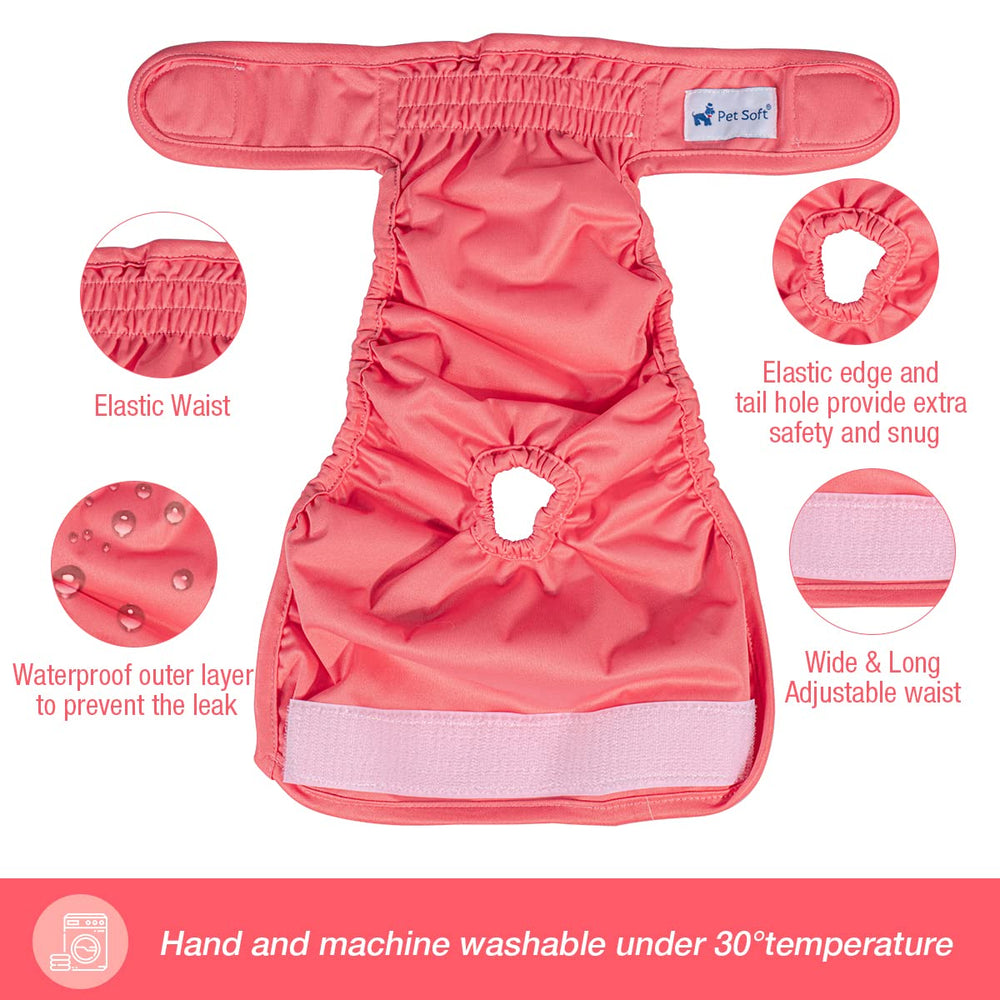 Pet Soft Washable Female Diapers machine-washable design allows repeated use