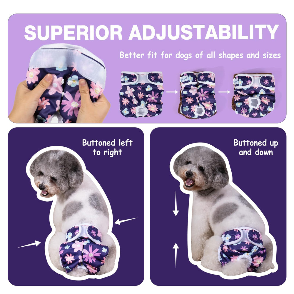 Pet Soft Washable Female Diapers reusable fabric closeup emphasizes durable materials