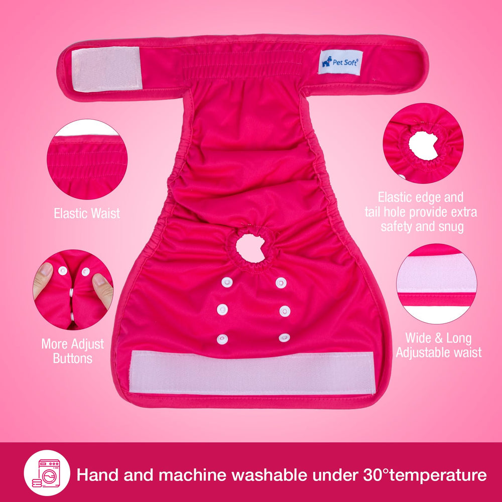 Pet Soft Washable Female Diapers size XL: comfortable protection for extra-large female dogs.