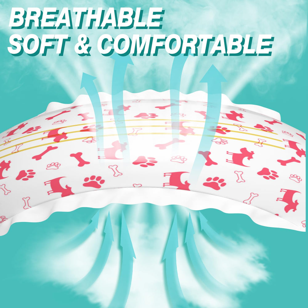 Pet Soft wetness indicator changes color to signal diaper change needs.
