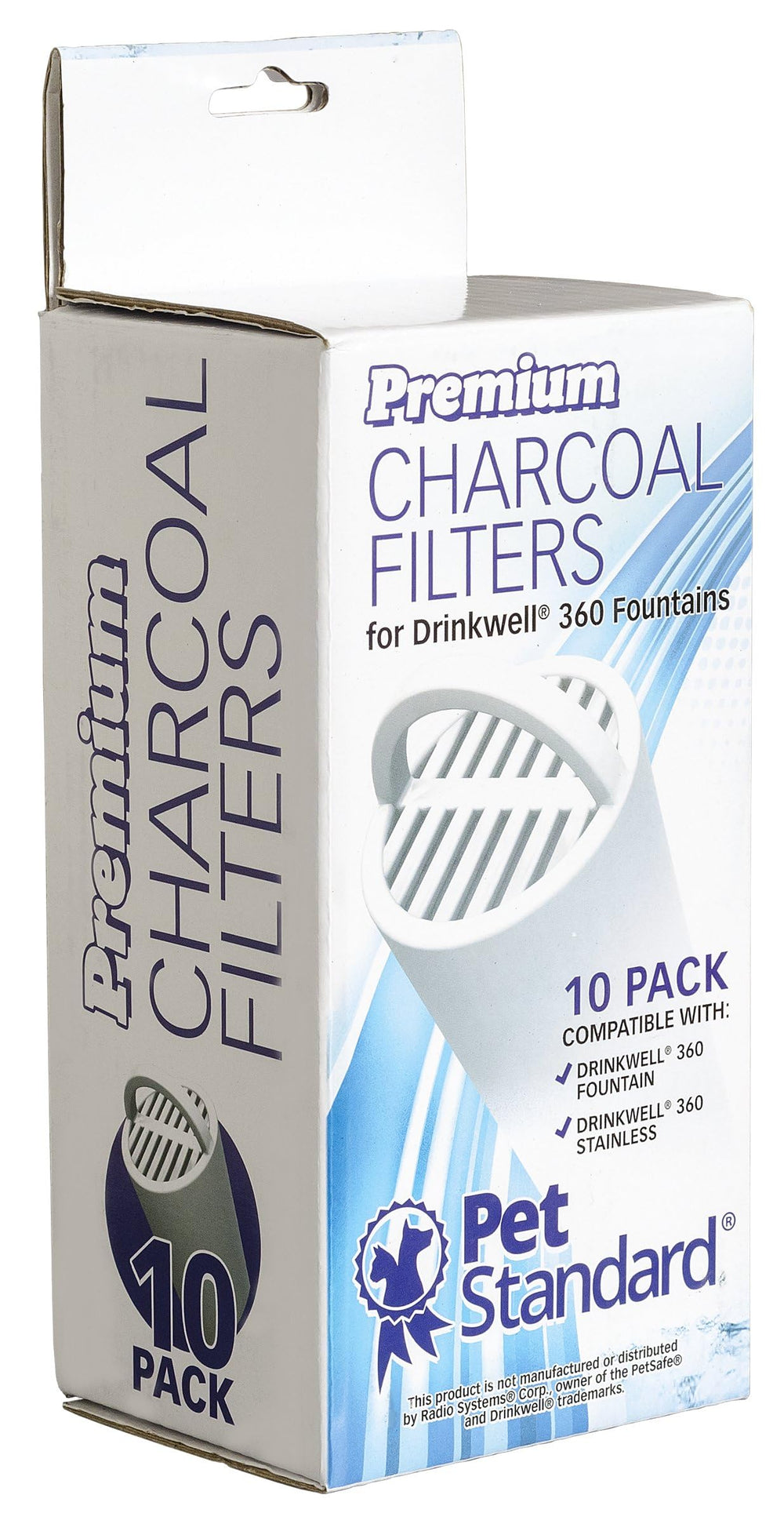 PET STANDARD Drinkwell 360 charcoal filter pack supports ongoing clean hydration.