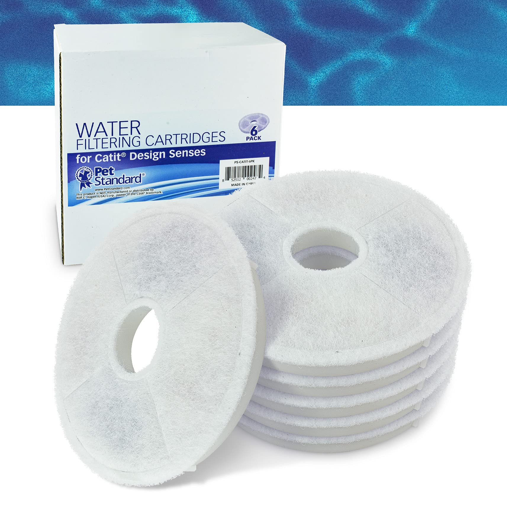 Filtros PET STANDARD para Catit Flower Fountain, mejora el sabor del agua.