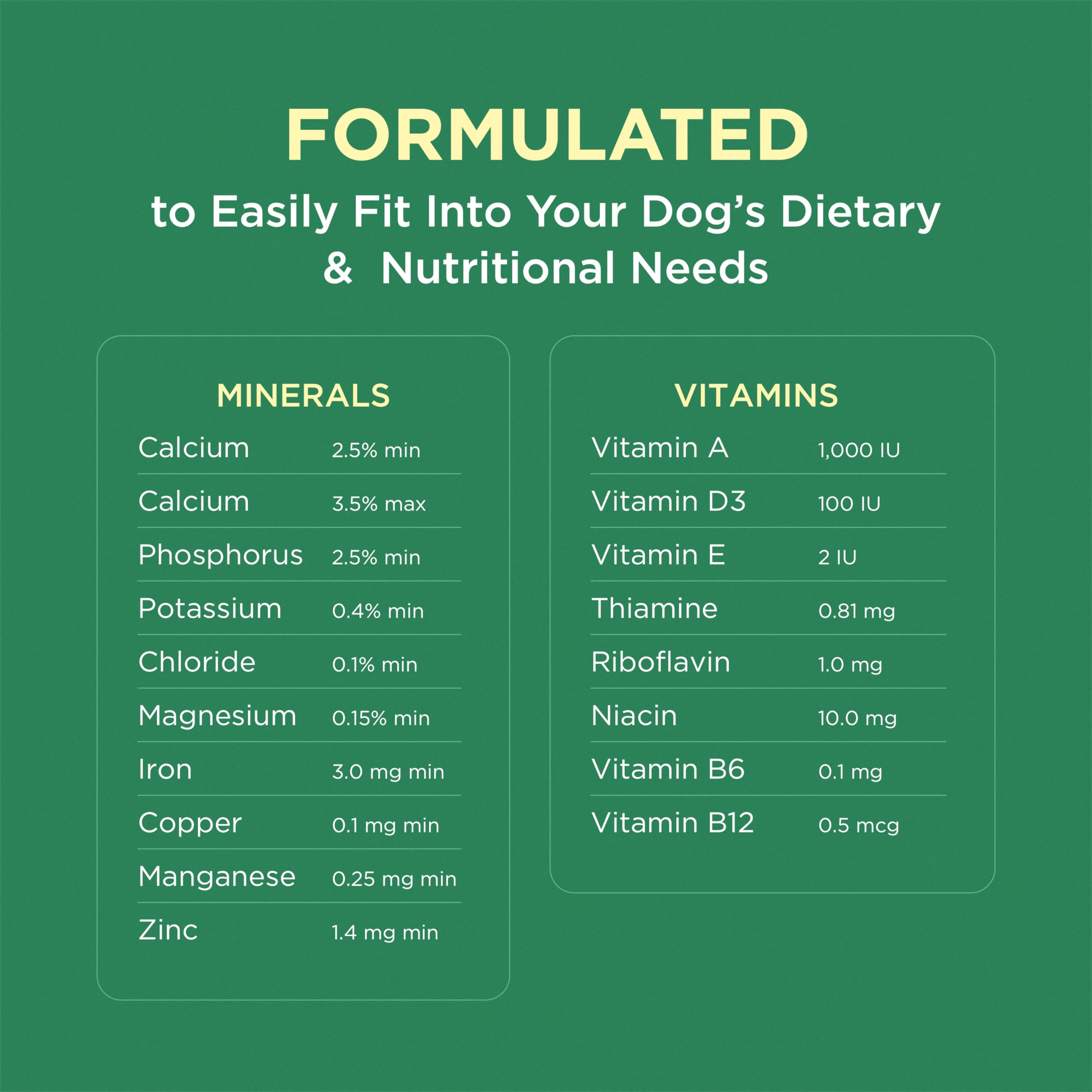 Pet-Tabs 500-count bottle interior showcases value for multi-dog homes.