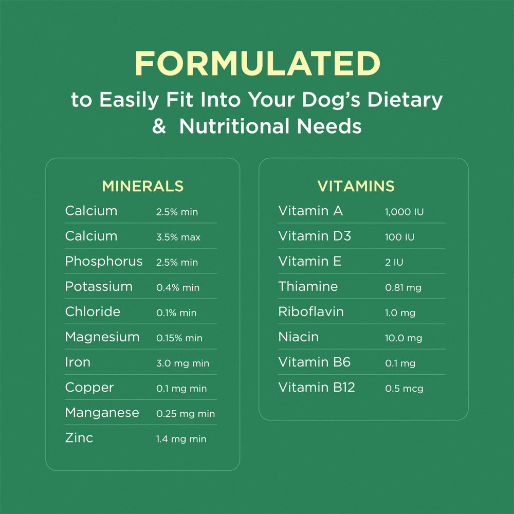 Pet-Tabs 500-count bottle interior showcases value for multi-dog homes.