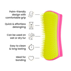 Pet Teezer detangling brush skin-friendly design prevents brush burn during grooming.