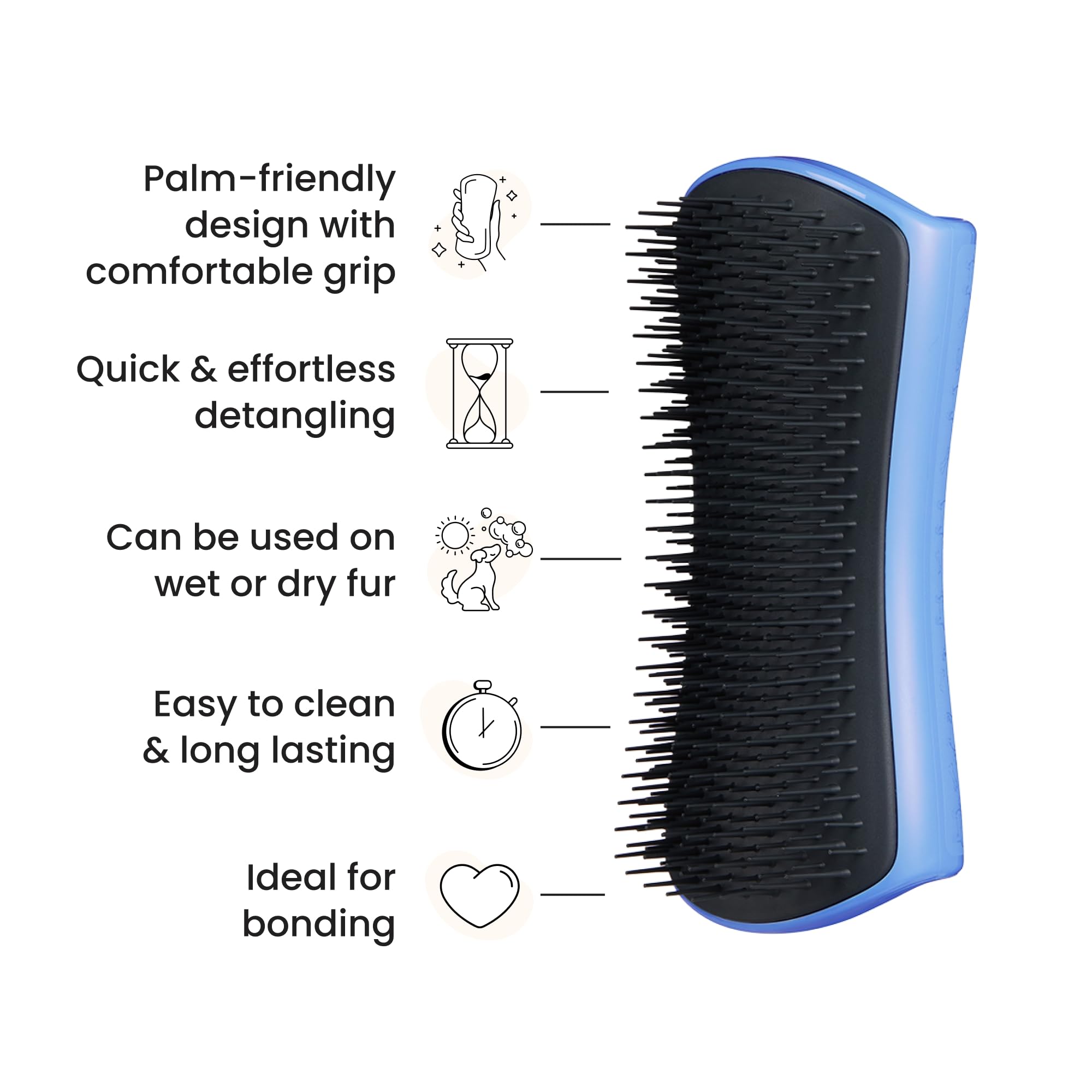 Pet Teezer gentle polymer teeth support comfortable grooming sessions