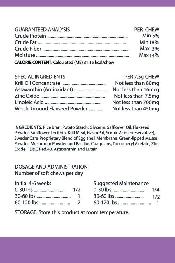 Pet Vitamin Co Krill Oil Soft Chews made in USA with quality assurance.