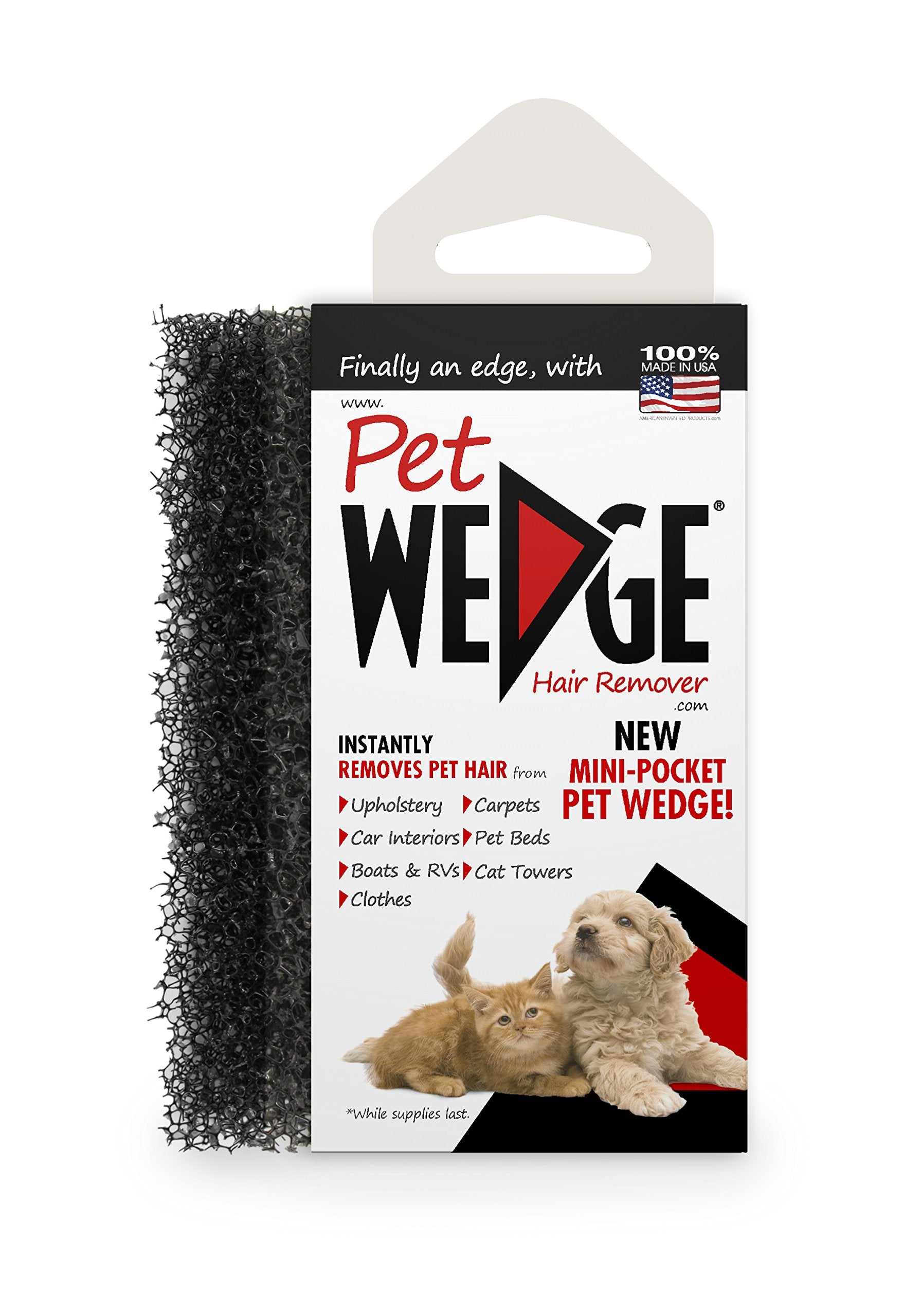 Pet Wedge washable design — rinse and reuse for continued use.