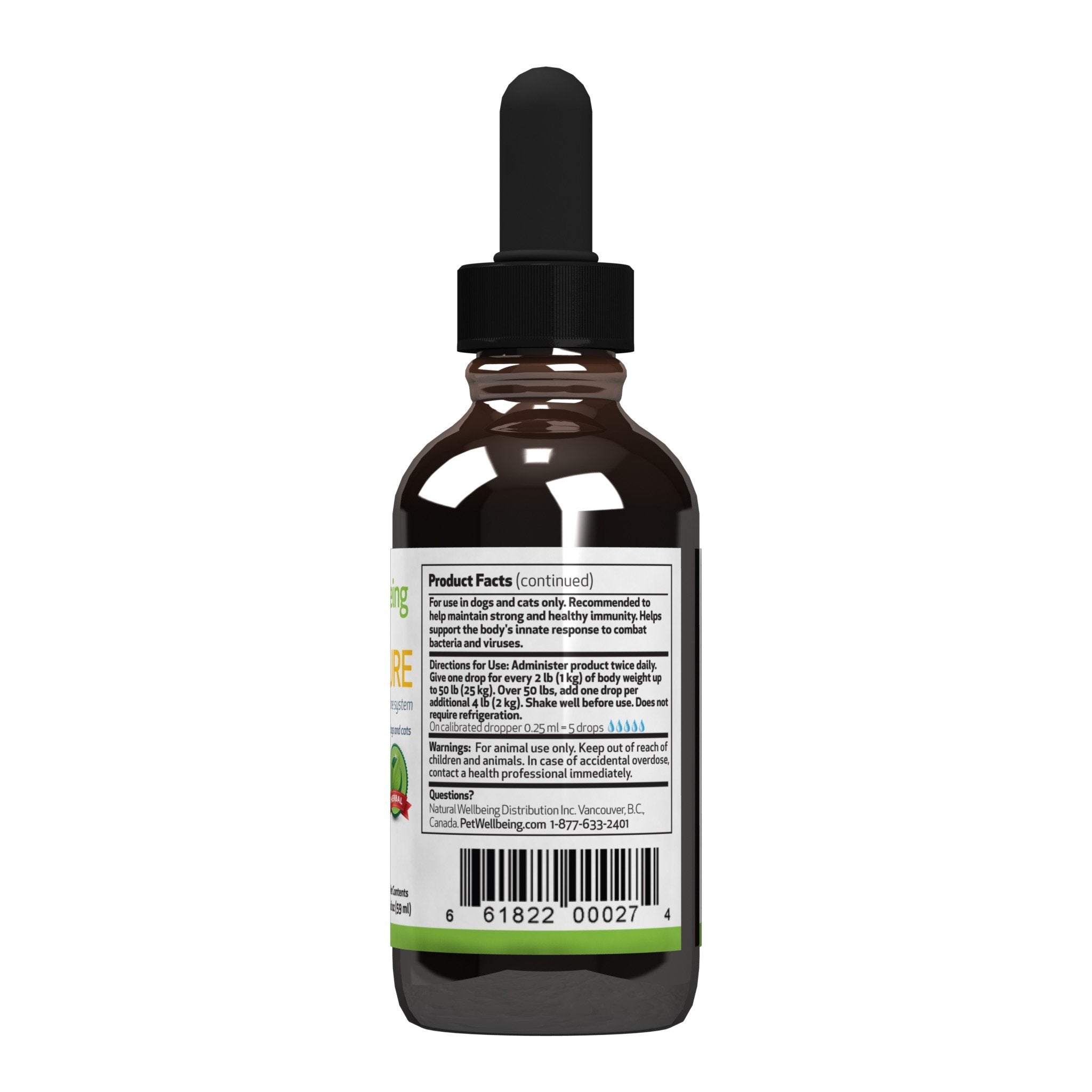 Pet Wellbeing Immune Sure illustration emphasizes gut flora balance support for dogs.