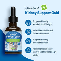 Pet Wellbeing Kidney Support Gold bacon flavor enhances picky eater acceptance.