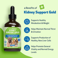 Pet Wellbeing Kidney Support Gold herbal blend close-up—nutrient-rich herbs used traditionally.