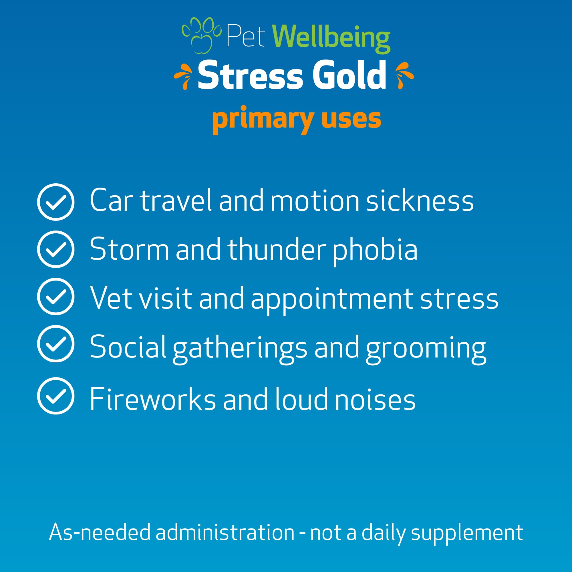 Pet Wellbeing Stress Gold storm-phobia image showing potential support.