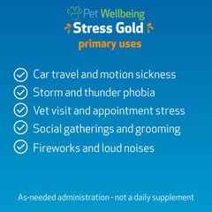 Pet Wellbeing Stress Gold storm-phobia image showing potential support.