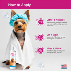 Pet Your Pet natural dog shampoo USA-made label signals safe, quality grooming.