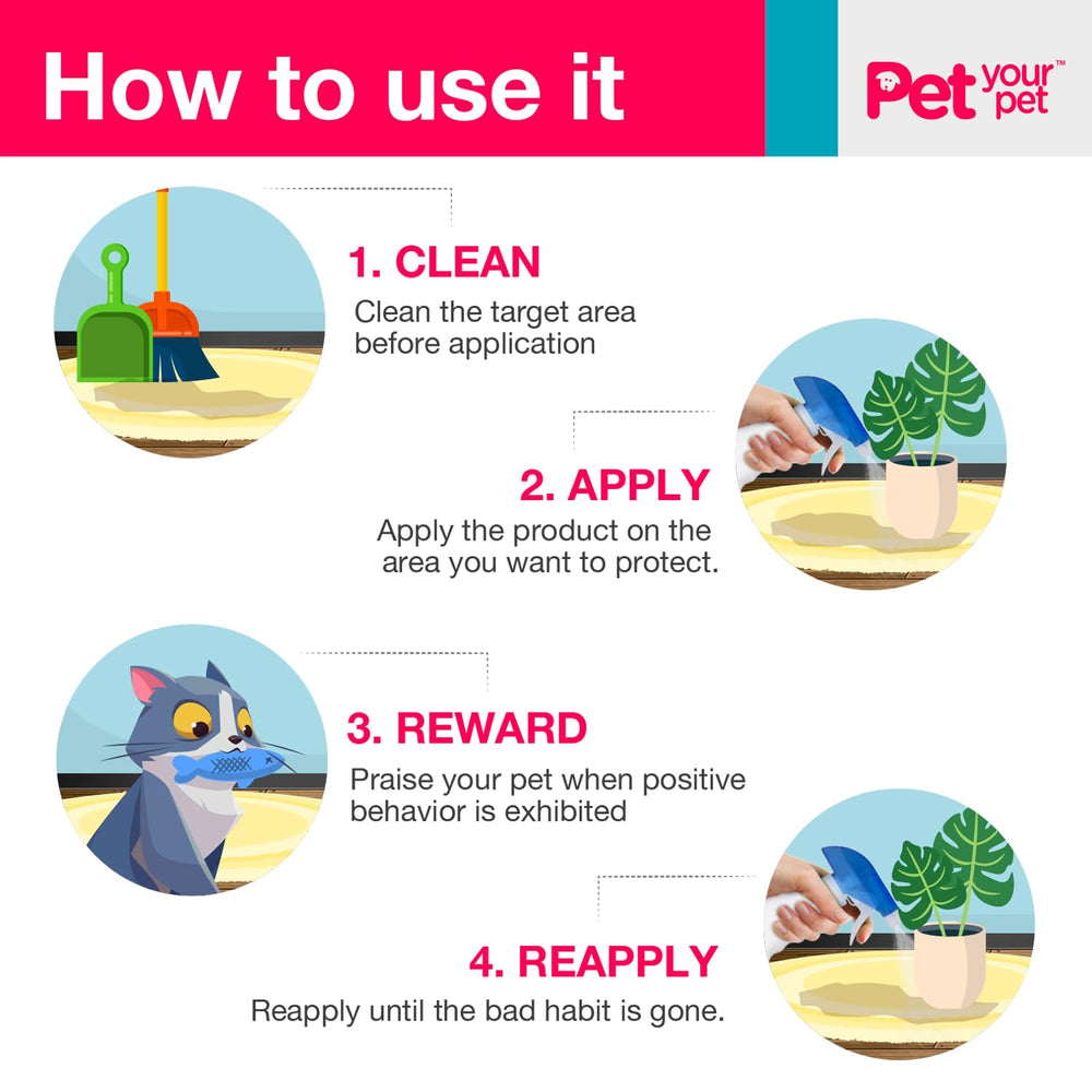 PET YOUR PET No Pee No Poop with aromatic oil scent provides gentle deterrence without harsh odors.