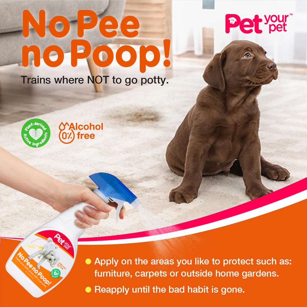 PET YOUR PET No Pee No Poop on dog bed aids odor and marking control