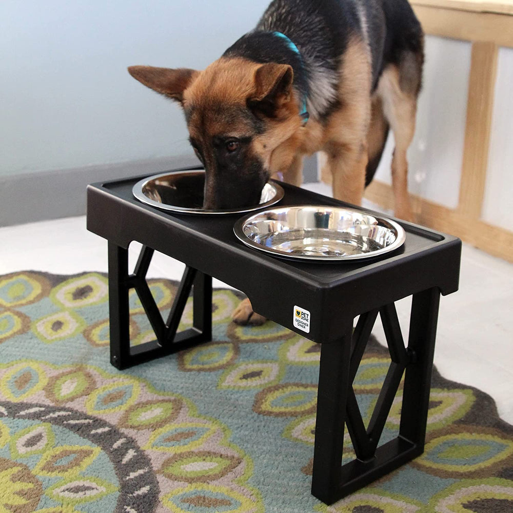 Pet Zone Designer Diner 56 oz bowls: ample capacity for dry food and water.