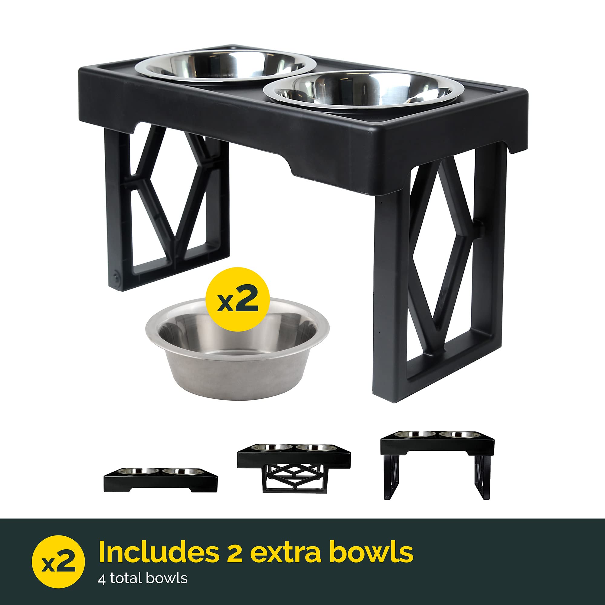 Pet Zone Designer Diner bowls stainless steel: easy to clean for daily meals.