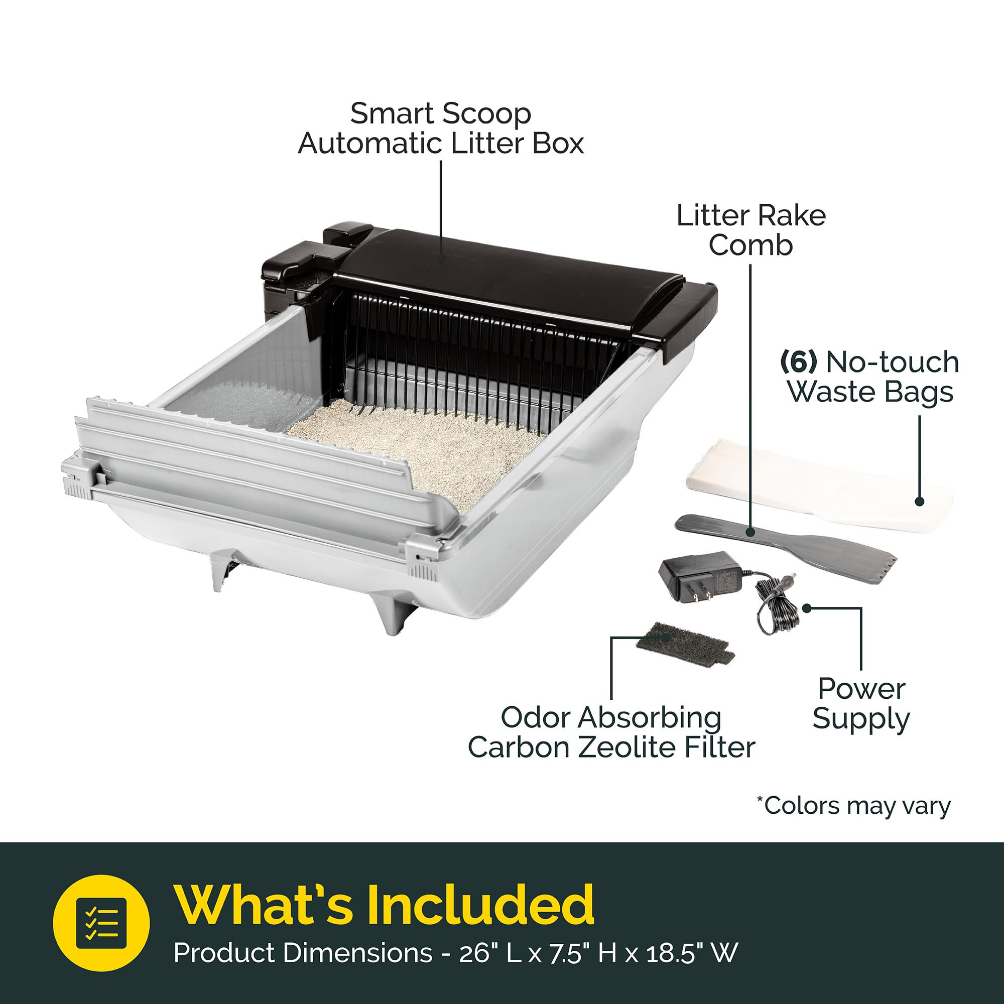 Pet Zone Smart Scoop litter box self-cleaning action showcases hands-free maintenance