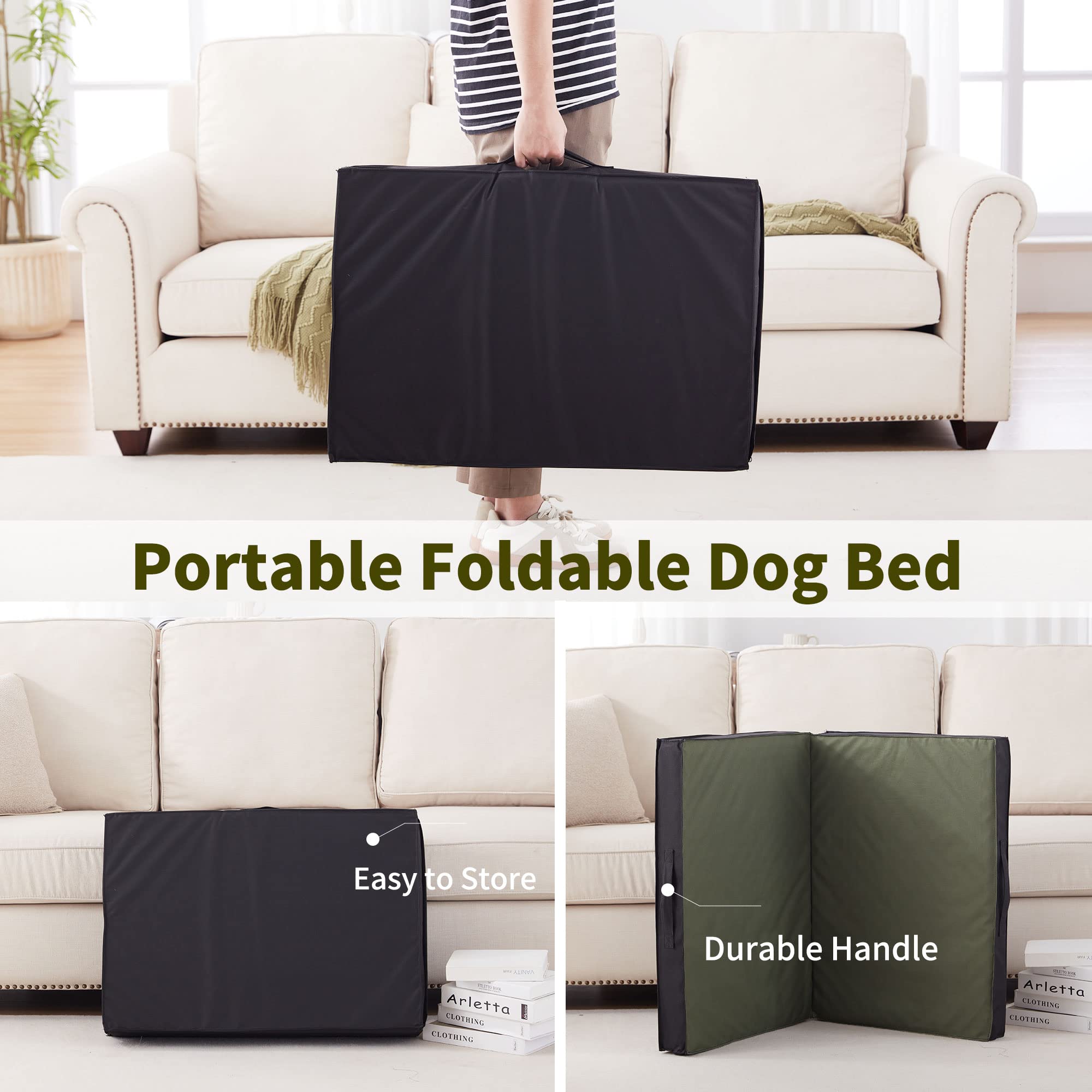 PETABBY Outdoor Dog Bed suitable for all-weather indoor and outdoor use.