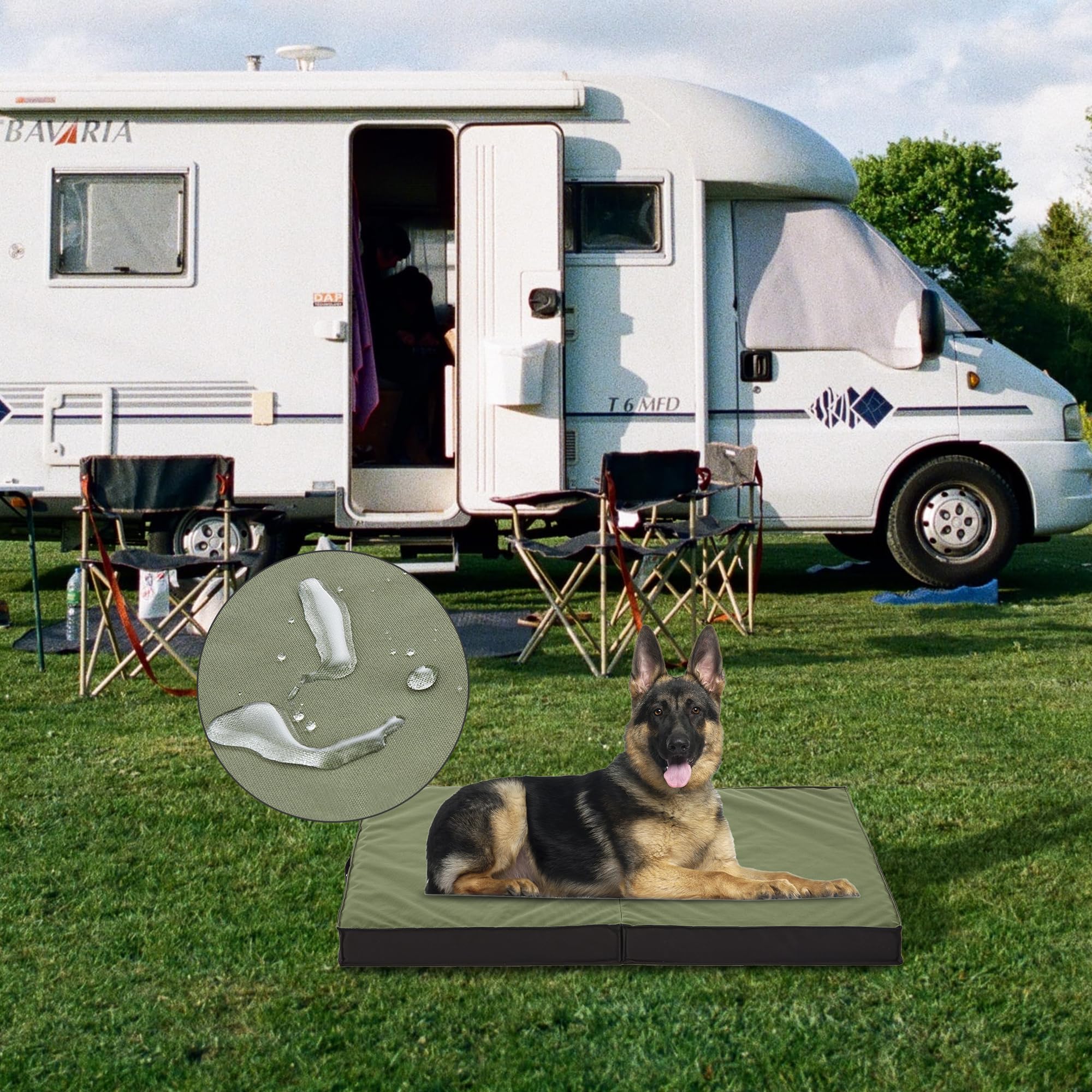 PETABBY Outdoor Dog Bed easy to clean with quick wipe or rinse.