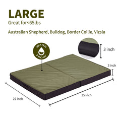PETABBY Outdoor Dog Bed featuring orthopedic egg crate foam support.