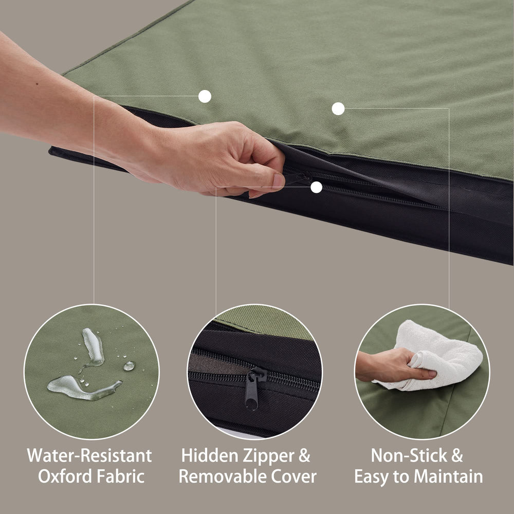PETABBY Outdoor Dog Bed with carry handle for easy park trips.
