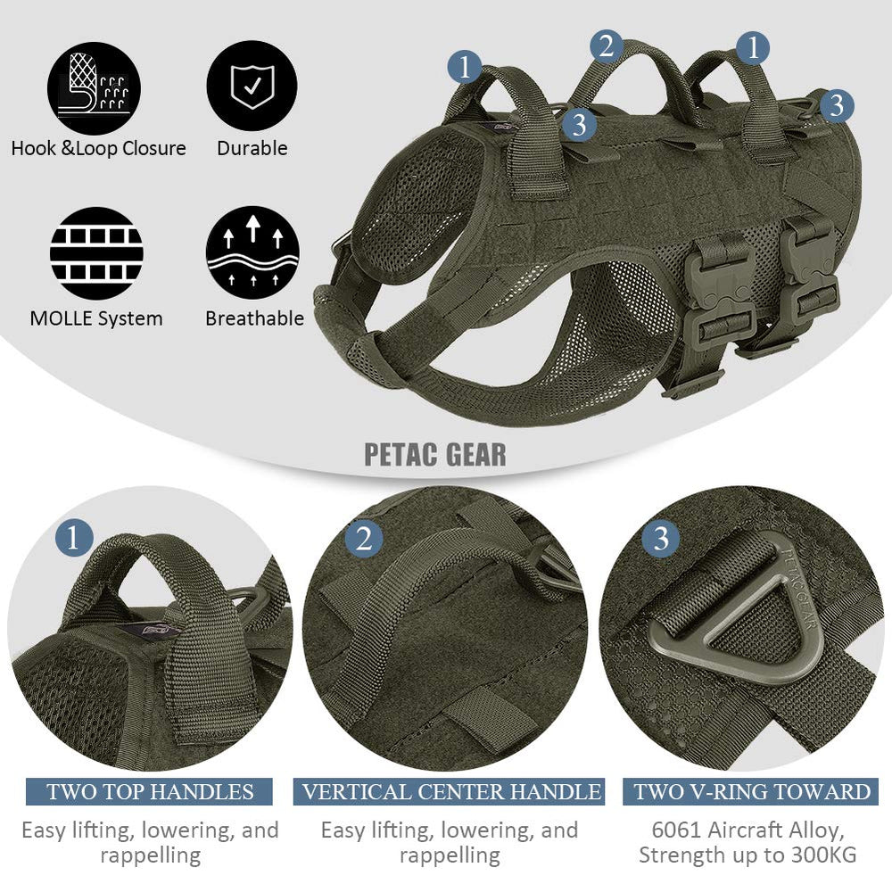 PETAC GEAR chest-belly pad design evenly distributes weight for tracking.