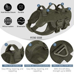 PETAC GEAR chest-belly pad design evenly distributes weight for tracking.