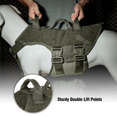 PETAC GEAR Tactical dog harness no-pull front view supports balanced movement during training.