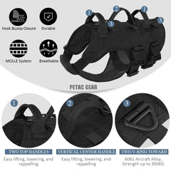 Petac Gear no-pull MOLLE compatibility with pouches and patches
