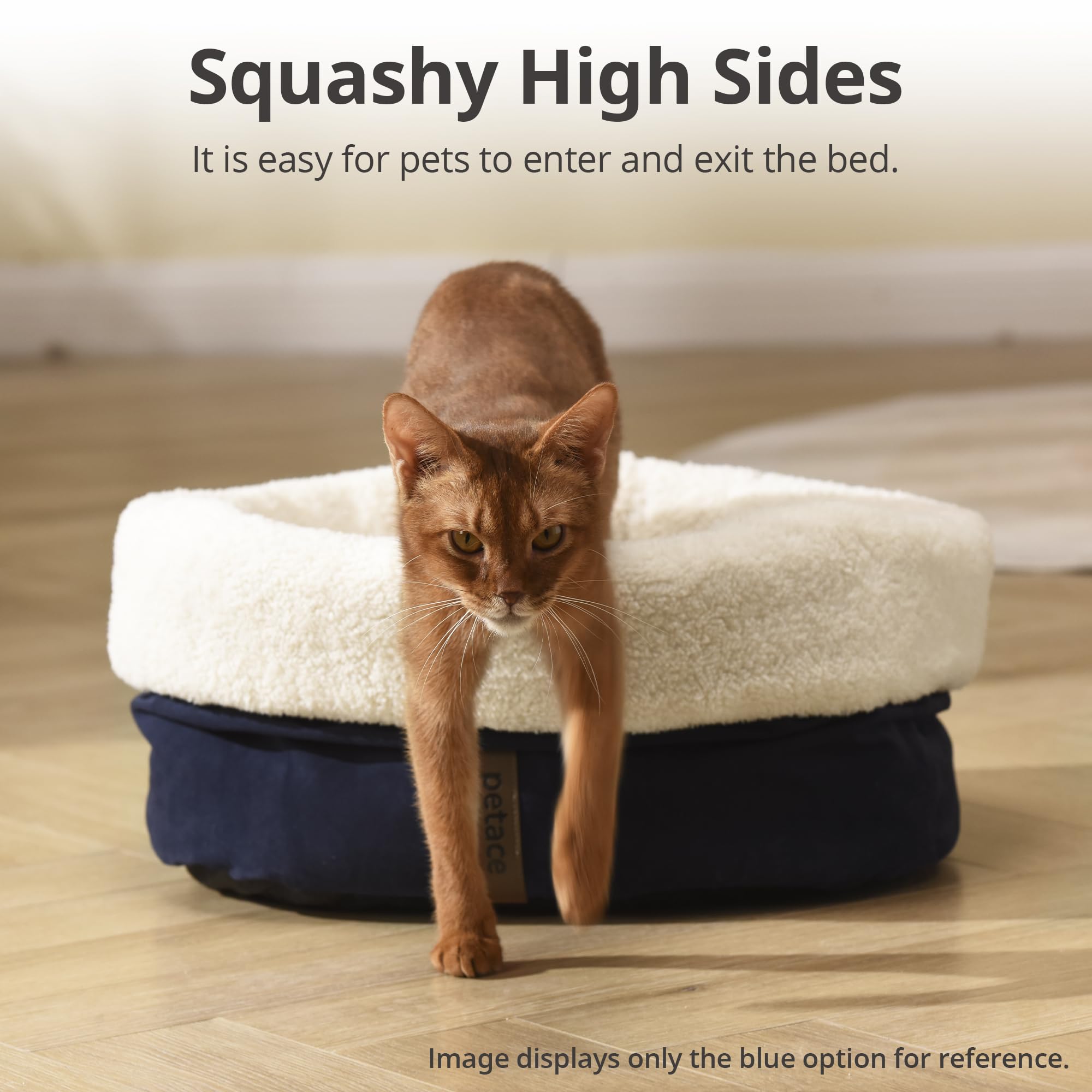 Petace bed is machine washable on outer fabric in cold water.