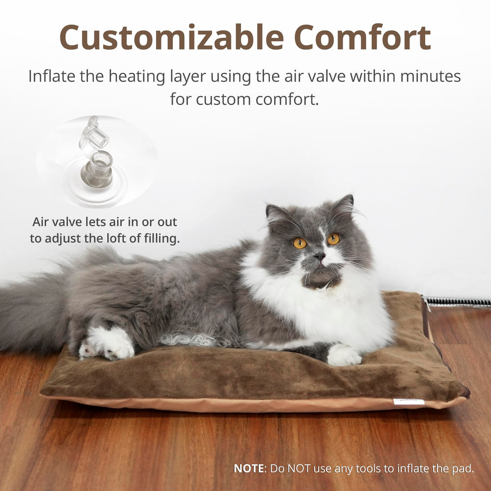 Petace inner pad air valve loft adjustment close up for comfort