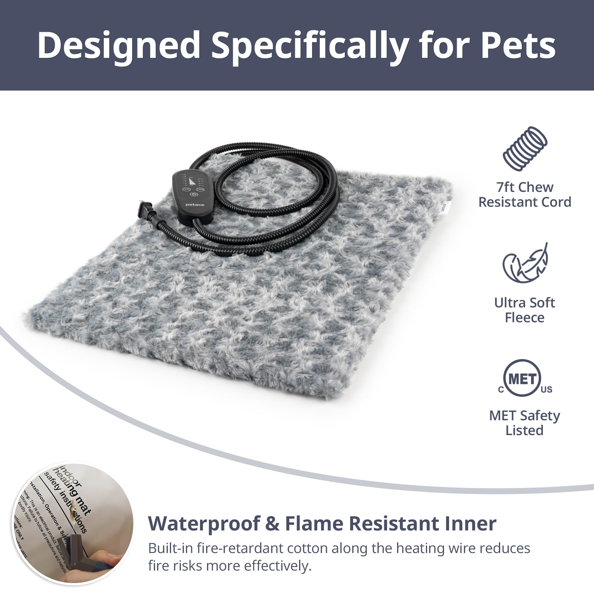 Petace medium-size bed fits cats or small dogs for cozy warmth.