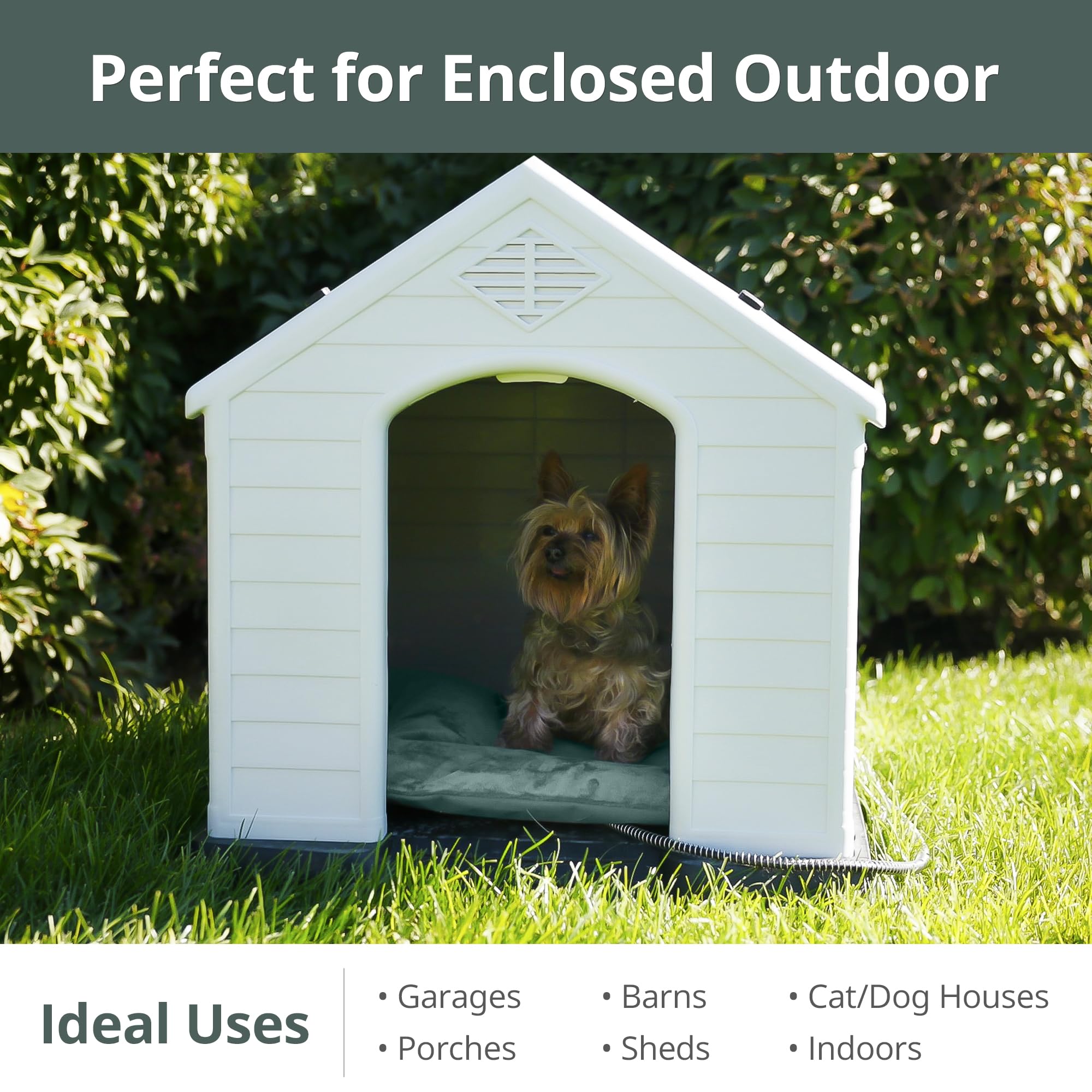 Petace outdoor heated cat bed assembly close-up demonstrates easy setup.