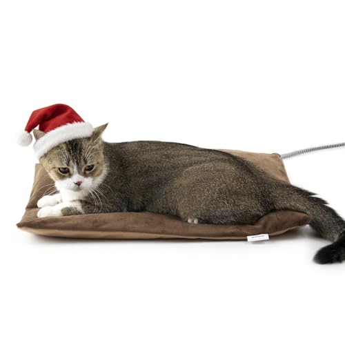 Petace outdoor heated cat bed side view shows weather-ready design for feral cats