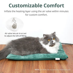 Petace outdoor heated cat bed steel-wrapped cord close-up highlights durable outdoor power.