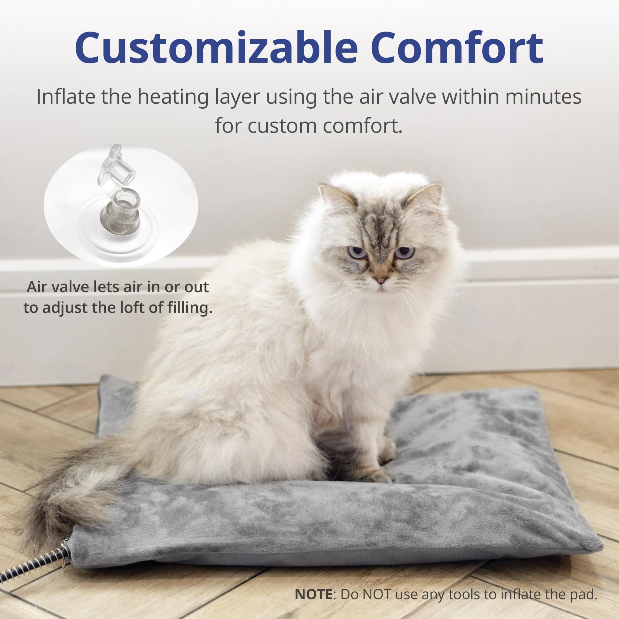 Petace Outdoor Heated Bed removable cover ready for machine washing.