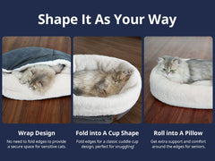 Petace Self Warming Bed blue anti-slip base keeps it in place