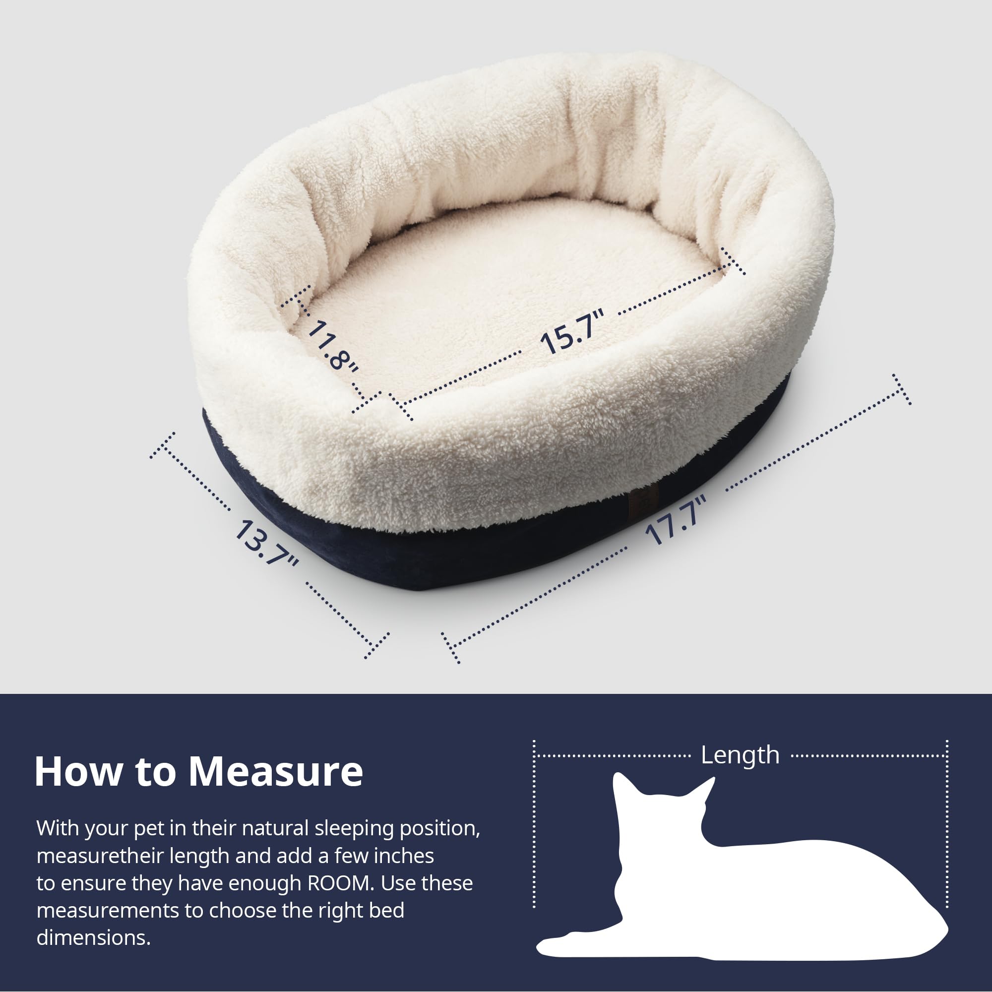 Petace Self Warming Bed blue removable heating layer enables year round use