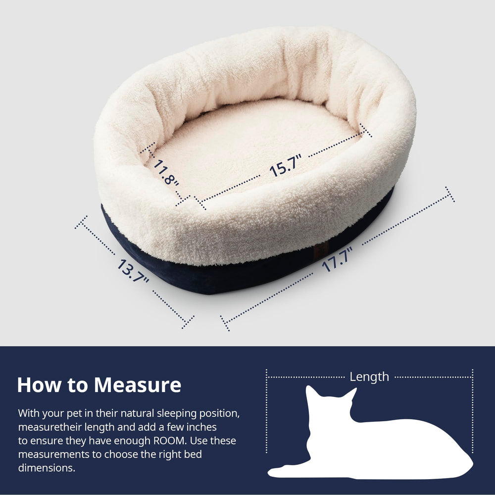 Petace Self Warming Bed blue removable heating layer enables year round use