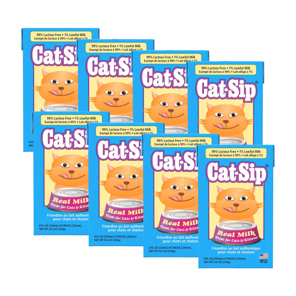 PetAg Cat-Sip 8oz milk treat pack for cats and kittens supporting hydration and easy digestion.