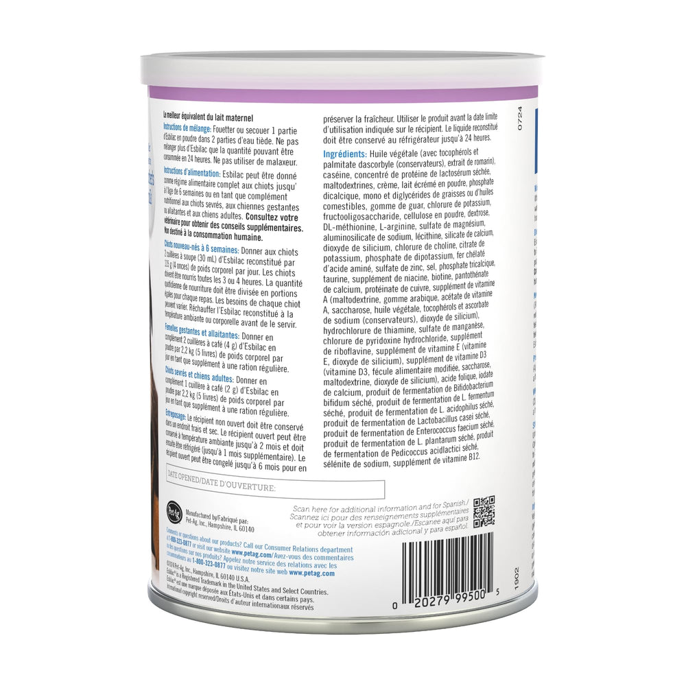 Close-up of powder texture and prebiotic/probiotic ingredients label.