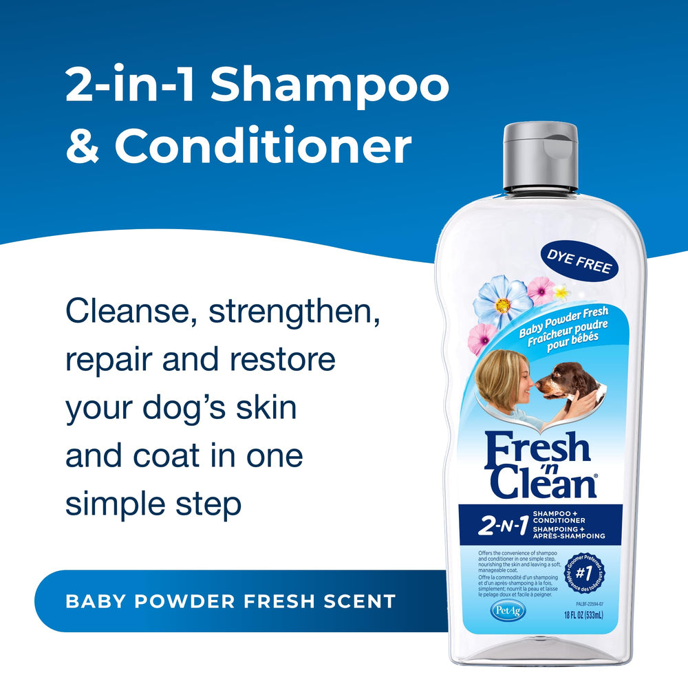 PetAg Fresh ’n Clean foamy lather ready for easy conditioning.