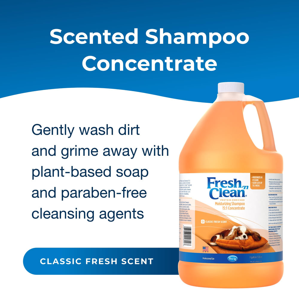 PetAg Fresh ’n Clean 1-gallon bottle pouring for at-home dilution.