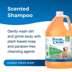 PetAg Fresh ’n Clean Shampoo lather application for gentle cleansing.