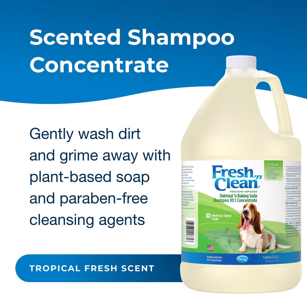 PetAg Fresh ’n Clean shampoo lather demonstrates gentle cleansing and dirt removal