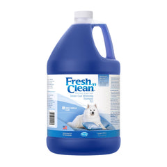PetAg Fresh ’n Clean Whitening Snowy-Coat Shampoo vanilla bottle pour demonstrates easy application