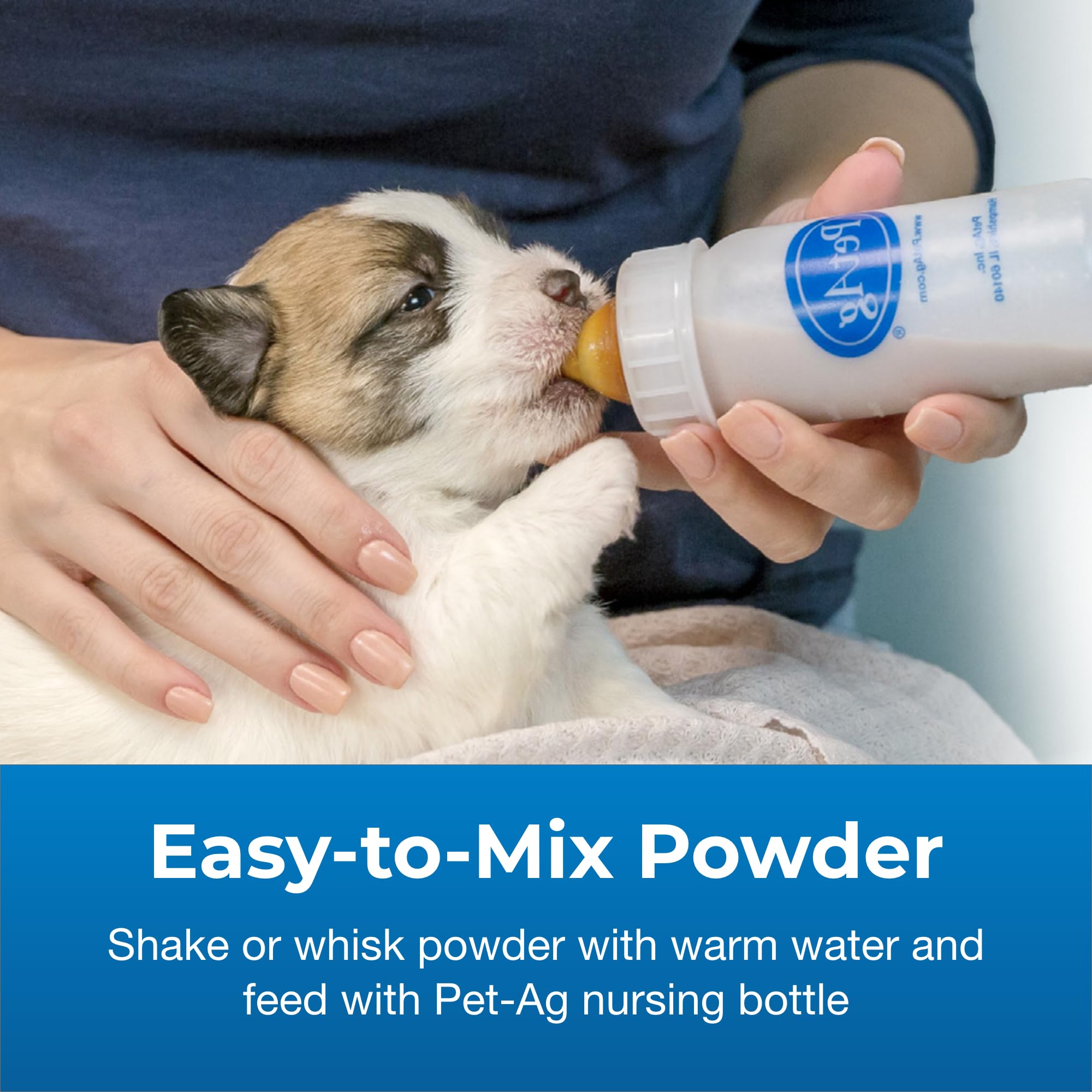 PetAg Goat's Milk Esbilac mixing bottle for easy, gentle formula preparation.
